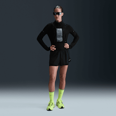 ★Nike★ Dry fit one mid rise 3 inch 2 in 1 shorts W black D Nike One Women's Dri-FIT Mid-Rise 8cm (approx.) 2-in-1